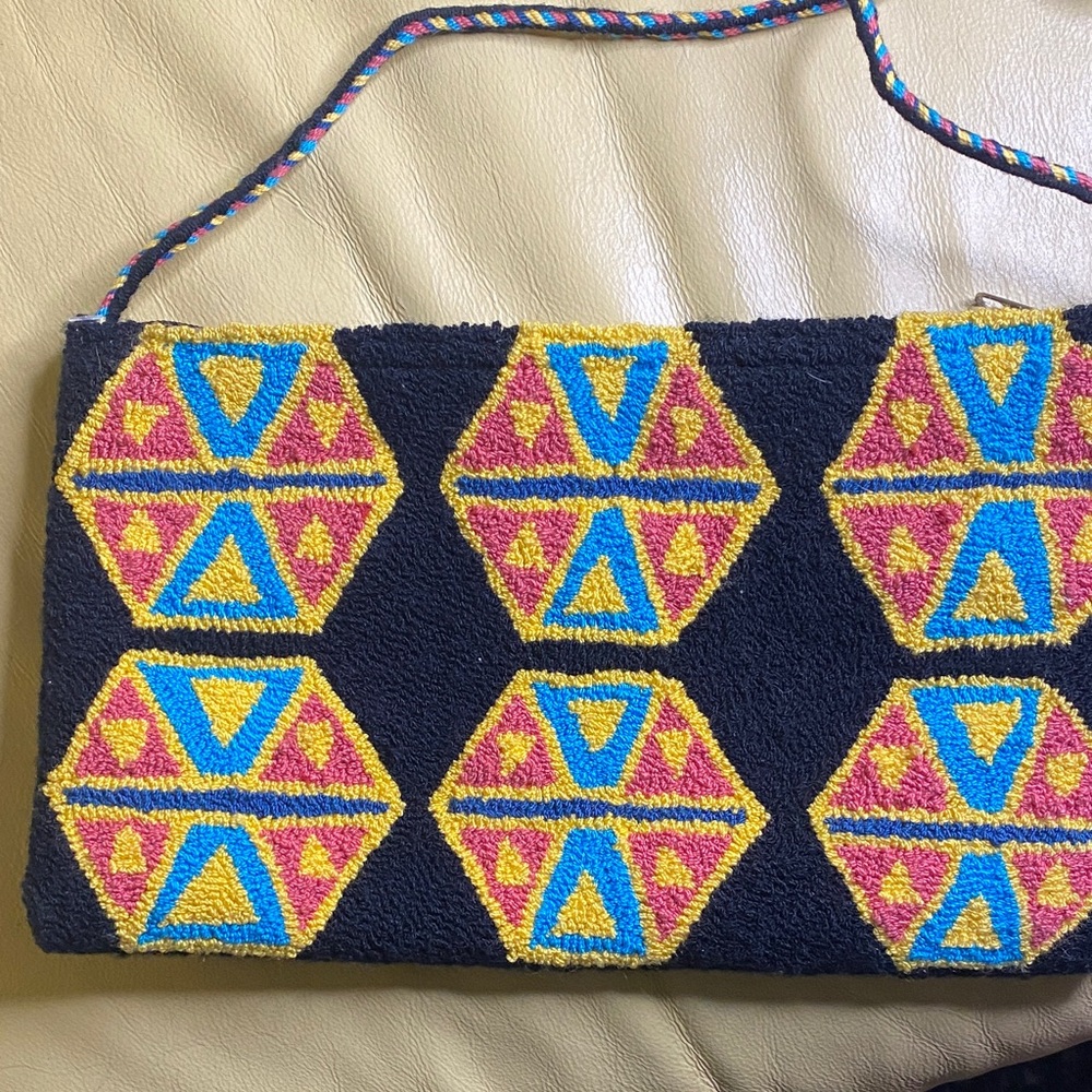 Colorful Geometric Pattern Clutch - Picture 4 of 7